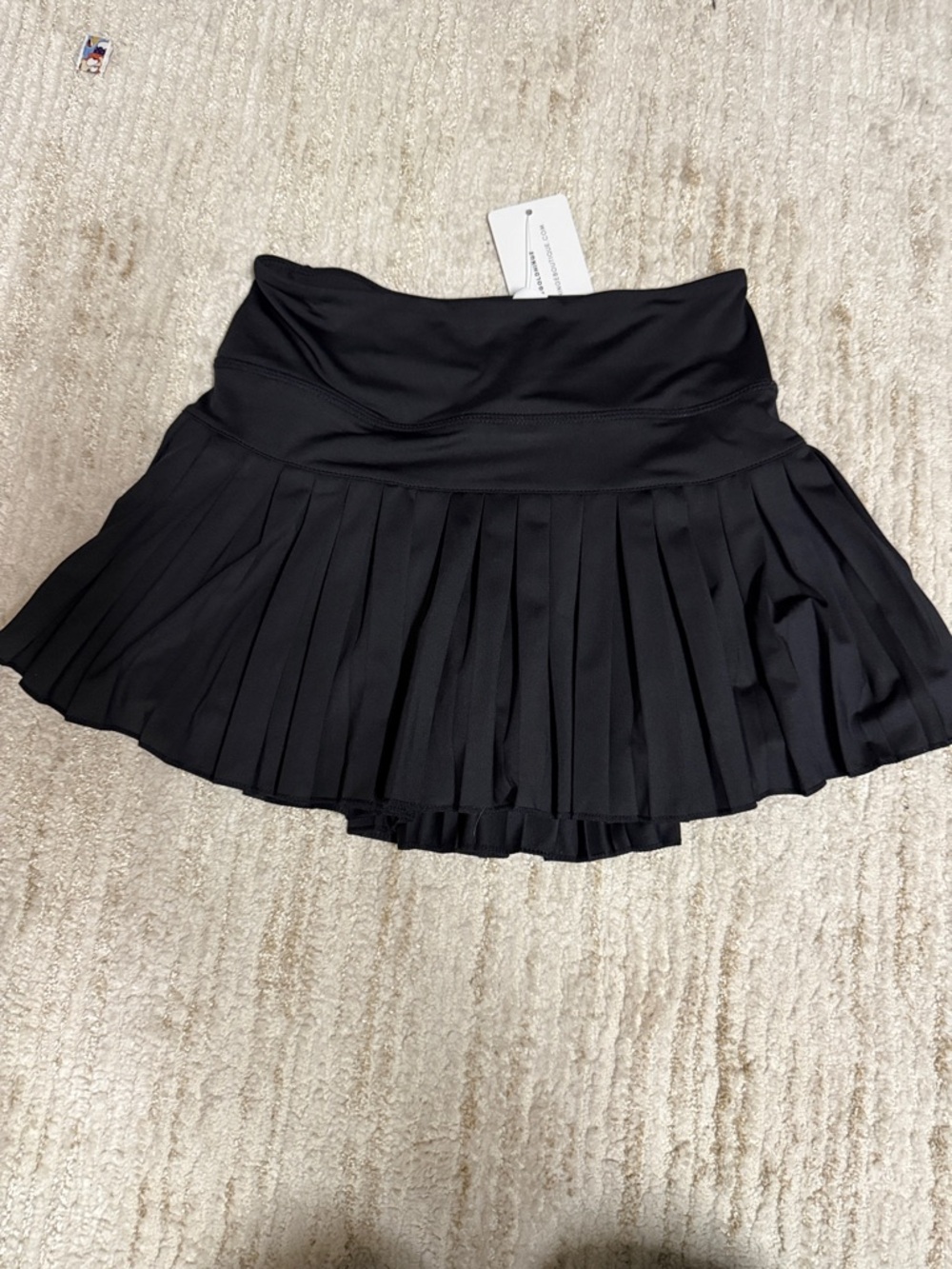 Women’s Black Pleated Midi Skirt - Athletic Style